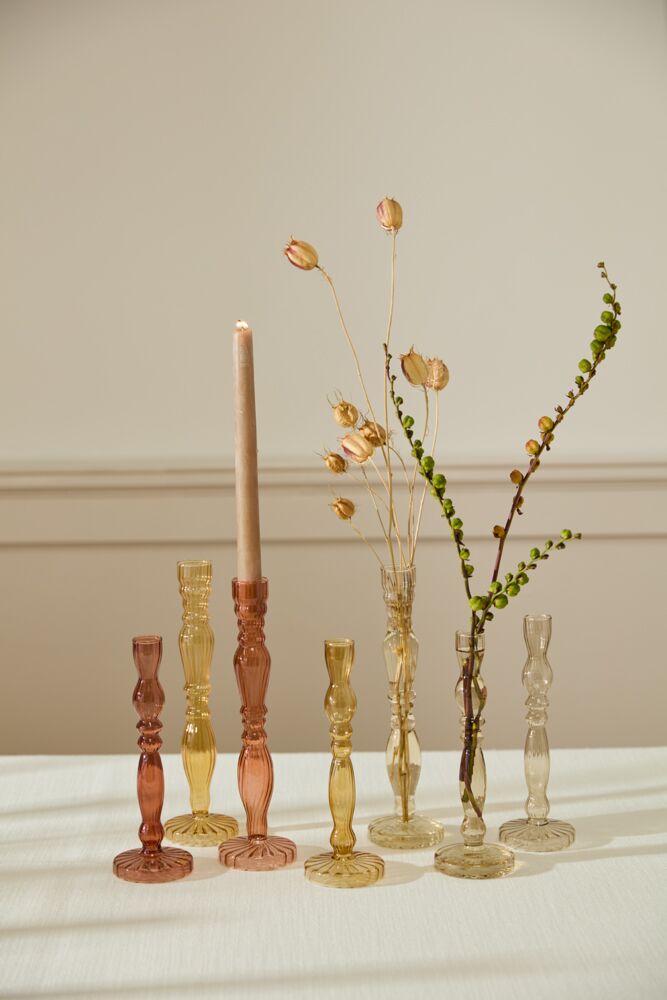 Set of Raywood bud vases with multiple colors for delivery or pickup in Toronto.