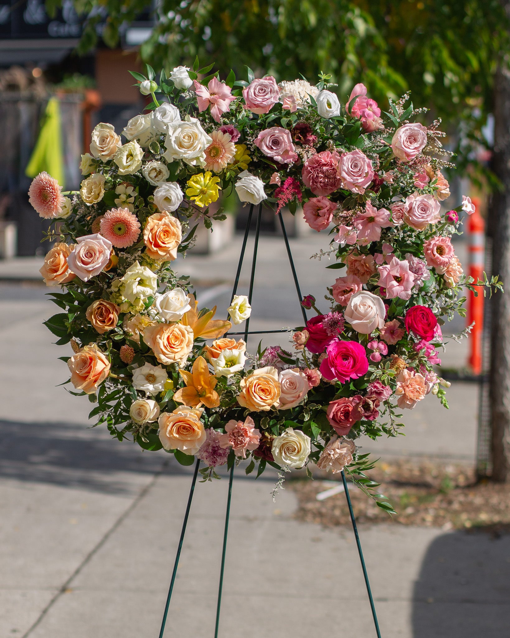 Colour Block - Round Wreath