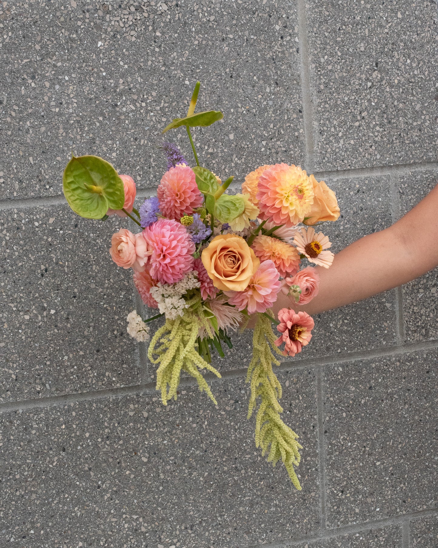 Modern bridal bouquet of flowers for delivery or pickup in Toronto.