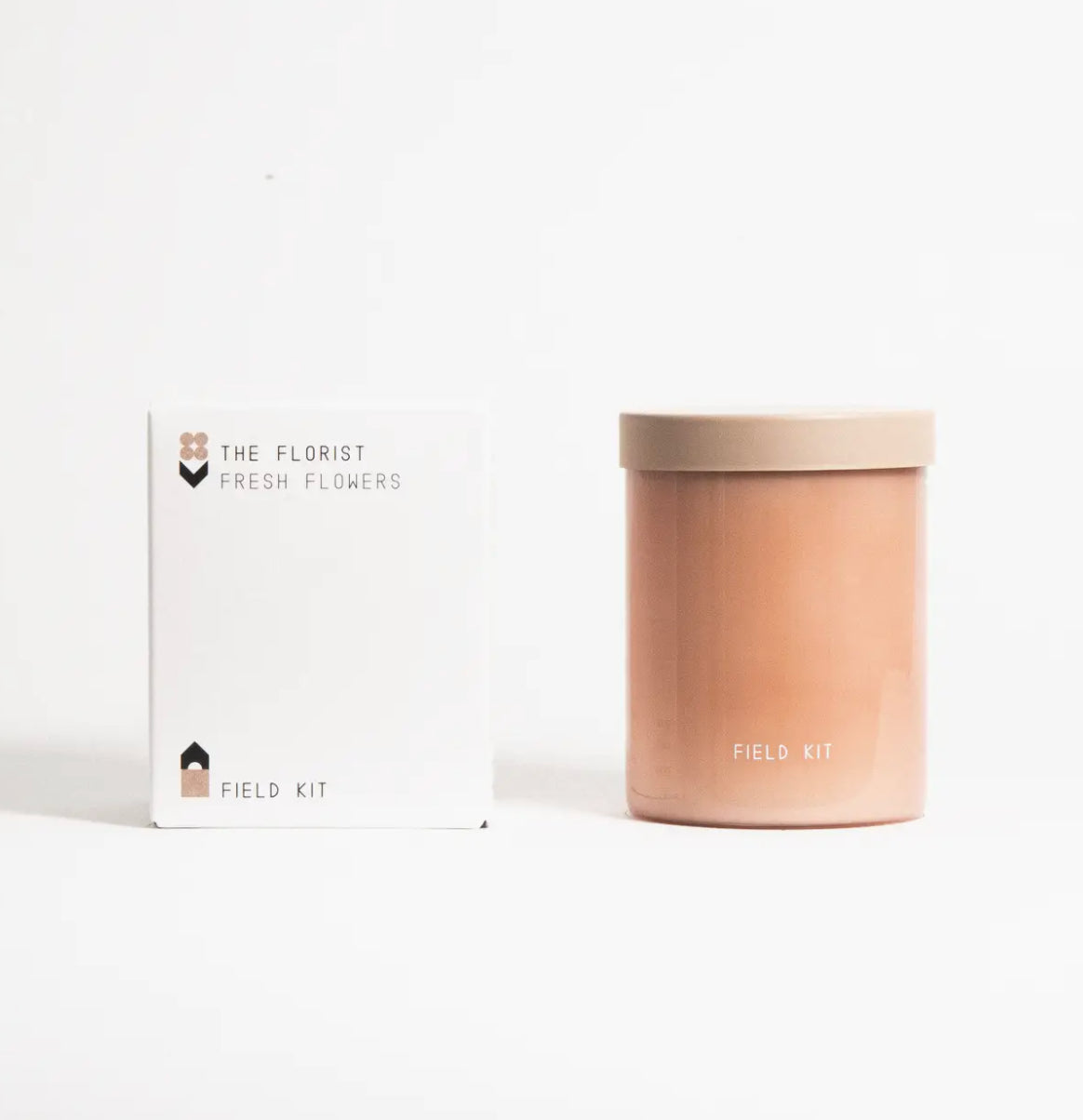 Field Kit The Florist fresh flowers candle and box, minimalist modern gift from Annam Studio Toronto