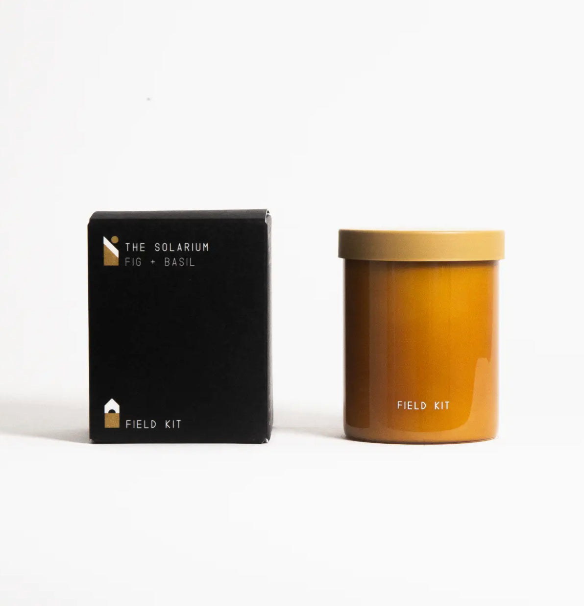 Field Kit Fig Basil candle with black box, modern floral studio gift from Annam Studio Toronto