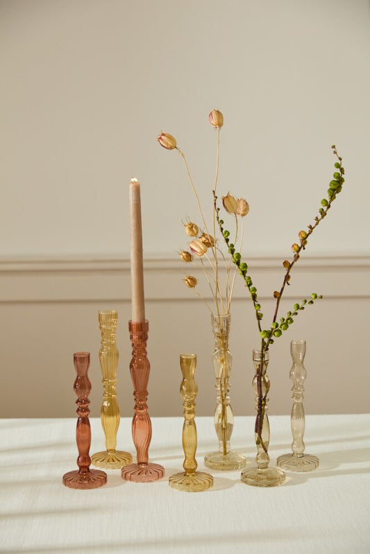 Set of Raywood bud vases with multiple colors for delivery or pickup in Toronto.